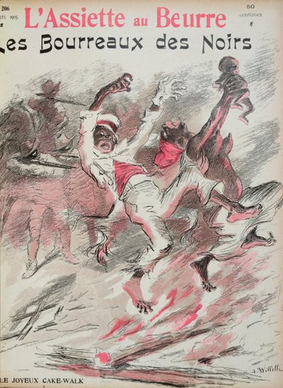 The Executioners of the Blacks, forside av 'L'Assiette au Beurre', 1905 av Adolphe Leon Willette