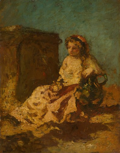 Meditasjons sittende kvinne, ca. 187879. av Adolphe Monticelli
