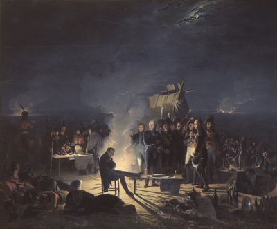 Napoleons bivuakk på slagmarken til Wagram natten fra 5. til 6. juli 1809, 1 av Adolphe Roehn