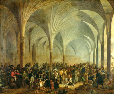 Franskmennenes og russernes militære sykehus i Marienburg i juni 1807, 1808 av Adolphe Roehn