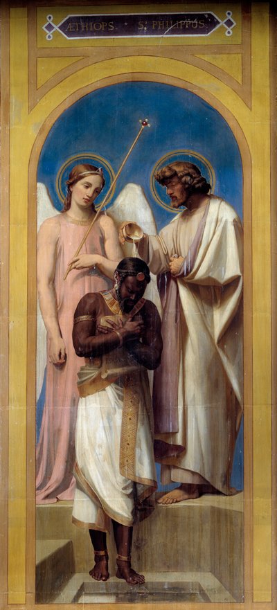 Eunukkens dåp. Maleri av Adolphe Roger (1800 - 1880) av Adolphe Roger