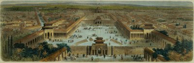 Utsikt over byen Peking tatt fra sør av Adolphe Rouergue