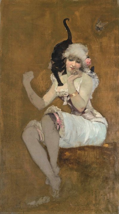 Et vennepar, ca 1881. av Adolphe Willette