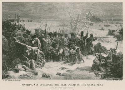 Marshal Ney opprettholder bakvakten til Grand Army av Adolphe Yvon