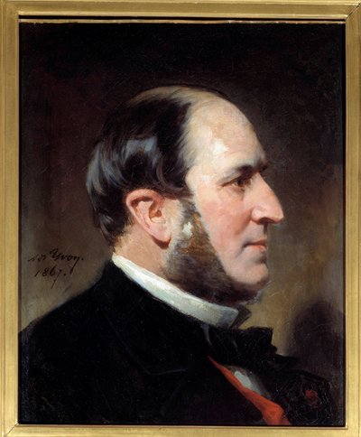 Portrett av baron Eugene-Georges Haussmann, Prefet av Paris (1809-1891) Han var opphavet til de store renoveringsarbeidene til byen Paris under det andre imperiet. Maleri av Adolphe Yvon (1817-1893). 1867 søn. 0,45 x 0,35 m Paris, Musee Carnavalet av Adolphe Yvon