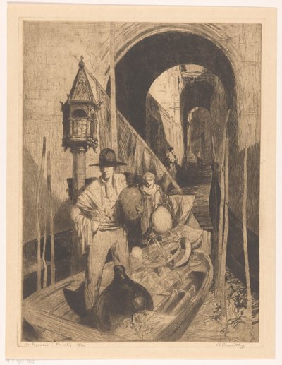 Antikvitetsforhandler i Venezia (original tittel på objektet) av Adriaan J. van 