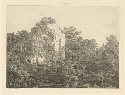 Ruin av Huis ter Haar av Adriaan Jacob Willem van Dielen