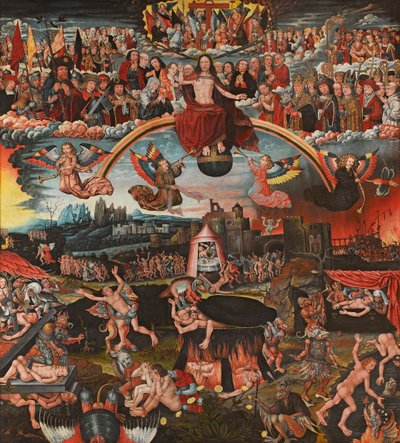 Den siste dommen, 1526. av Adriaan Moreels and Pieter Van Boven