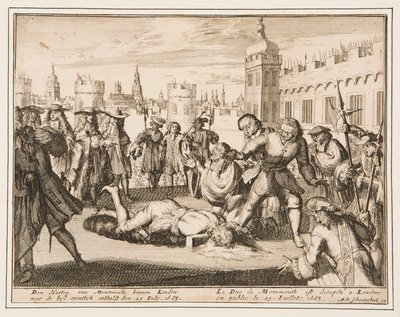 Henrettelsen av hertugen av Monmouth av Adriaan Schoonebeek
