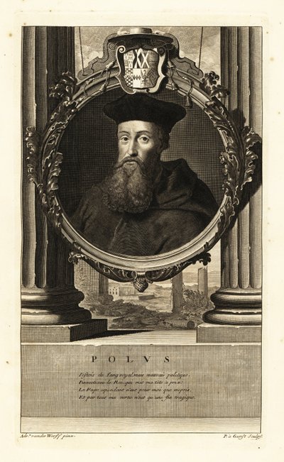Reginald Pole (1500-1558) (gravering) av Adriaan van der (after) Werff