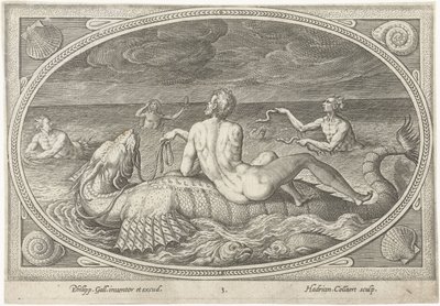 Acis on a Fish Sea Gods (serietittel) av Adriaen Collaert