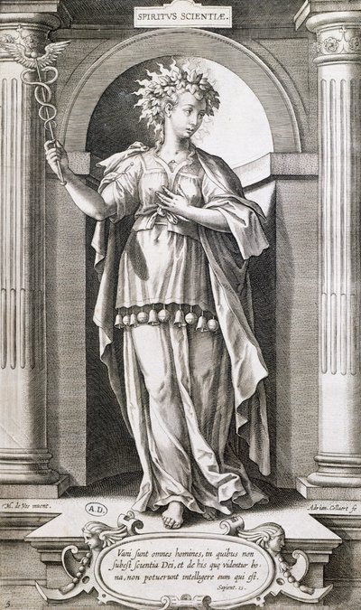 Allegory of the Sciences, av Adriaen Collaert (ca 1560-1618). av Adriaen Collaert