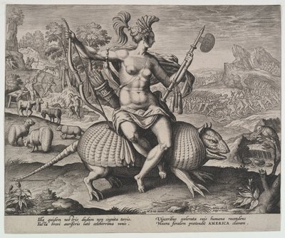Amerika, fra de fire kontinenter,.n.d. av Adriaen Collaert