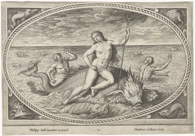 Amfitritt på en fisk Sea Gods (serietittel) av Adriaen Collaert
