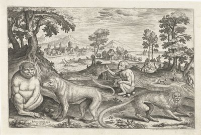 Aper Firbeinte dyr (serietittel) Animalivm Qvaddrvpedvm (serietittel) av Adriaen Collaert