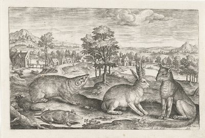 skogdyr Firebeinte dyr (serietittel) Animalivm Qvaddrvpedvm (serietittel) av Adriaen Collaert