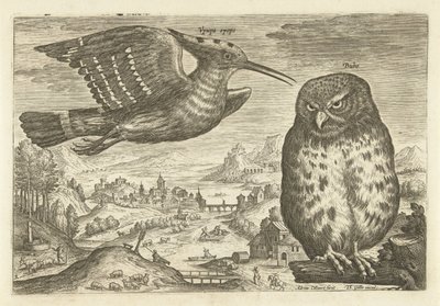 Noen fugler i et landskap Fugler (serietittel) Avivm vivae (serietittel) av Adriaen Collaert