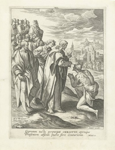 Helbred en spedalsk Life of Christ (serietittel) Vita I. Christi (serietittel) av Adriaen Collaert