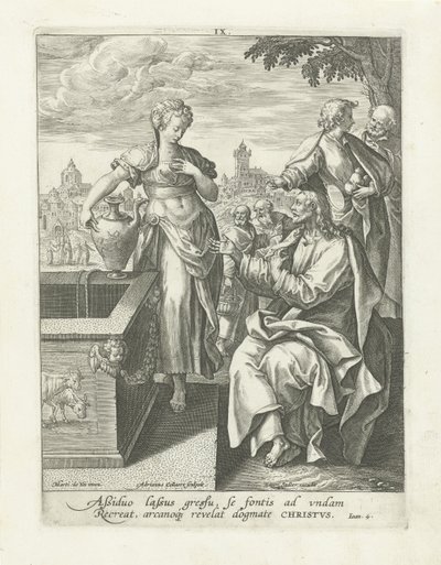 Samtale med den samaritanske kvinnen Life of Christ (serietittel) Vita I. Christi (serietittel) av Adriaen Collaert