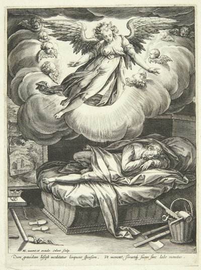 Josefs bebudelse av Adriaen Collaert
