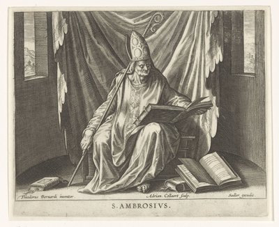 Kirkefar Ambrosius De fire kirkefedre (serietittel) av Adriaen Collaert