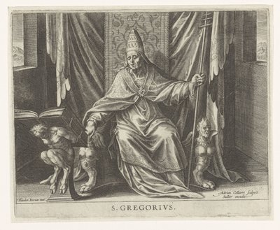Kirkefar Gregory De fire kirkefedre (serietittel) av Adriaen Collaert