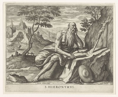 Kirkefar Jerome De fire kirkefedre (serietittel) av Adriaen Collaert
