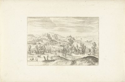 Landskap med en bekk Landskap rundt Antwerpen (serietittel) av Adriaen Collaert