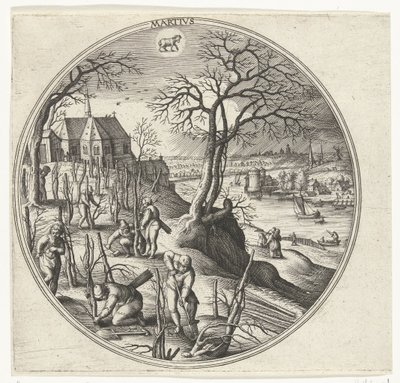 mars Martivs (tittel på objekt) De tolv månedene (serietittel) av Adriaen Collaert
