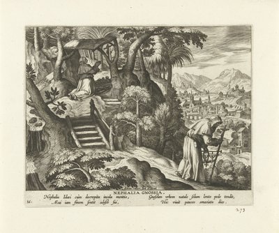 Nephalia av Knossos Nephalia Gnossia (tittel på objekt) Kvinnelige eremitter (serietittel) Solitvdo sive vitae foeminarvm anachoritarvm (serietittel) av Adriaen Collaert