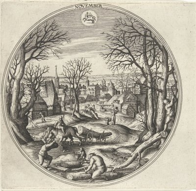 november De tolv månedene (serietittel) av Adriaen Collaert
