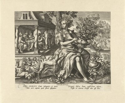 Lukt Odoratvs (tittel på objekt) The Five Senses (serietittel) av Adriaen Collaert