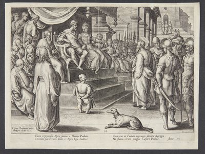 St. Paulus før Festus og Agrippa av Adriaen Collaert