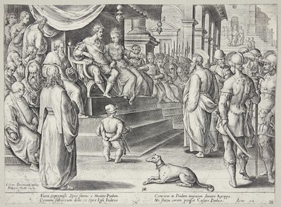 St. Paulus før Festus og Agrippa av Adriaen Collaert