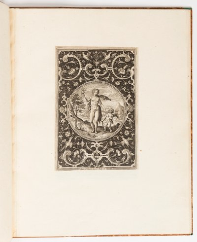 Venus, tallerken fra en suite med 6 dekorative design med Judgment of Paris av Adriaen Collaert