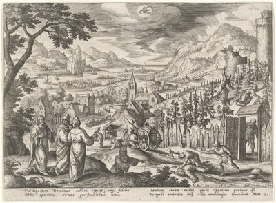 Lignelsen om de urettferdige ektemennene av Adriaen Collaert after Hans Bol