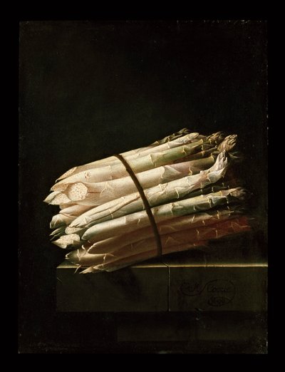 Stilleben av asparges, 1699 av Adrian Coorte