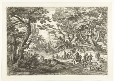 Landskap med jaktlag Landskap med jegere (serietittel) av Adriaen Frans Boudewyns