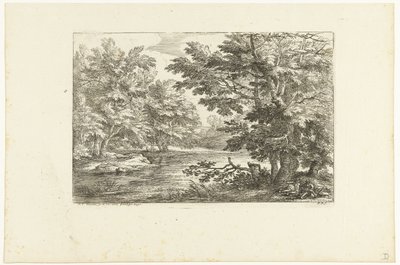 Landskap med en innsjø av Adriaen Frans Boudewyns