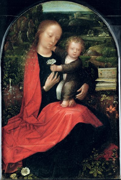 Madonna og barn av Adriaen Isenbrandt or Isenbrant