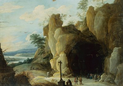 Resten på flukten til Egypt (olje) av Adriaen Isenbrandt or Isenbrant