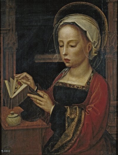 Maria Magdalena som leser av Adriaen Isenbrandt or Isenbrant