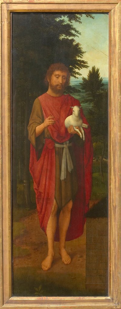 Døperen Johannes-vingen til en triptyk, 1530-tallet. av Adriaen Isenbrant