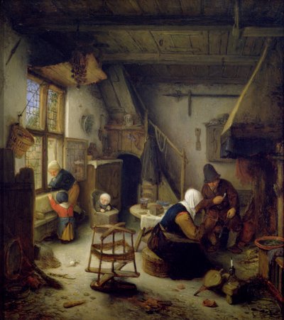 En bondefamilie hjemme, 1661 av Adriaen Jansz. van Ostade