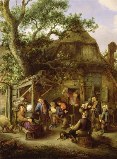 Happy Peasants, 1648 (Detalj) (se 242086) av Adriaen Jansz. van Ostade