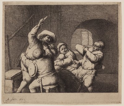 Knivkamp av Adriaen Jansz. van Ostade