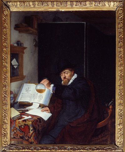 Medisin: "" Analysen av urin"" Maleri av Adriaen van Ostade (1610-1685) 1666 Søn. 0,28x0,22 m Paris, Musee du PetiPalais av Adriaen Jansz. van Ostade
