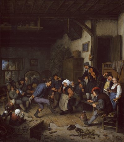 Merrymakers i et vertshus, 1674 av Adriaen Jansz. van Ostade