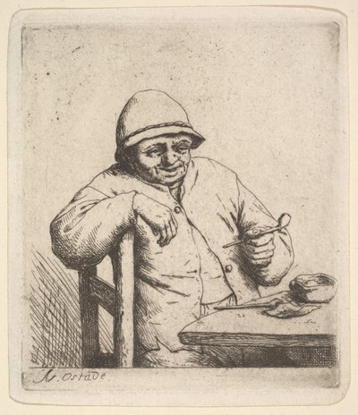 Bonde med rør, 1640-80. av Adriaen Jansz. van Ostade