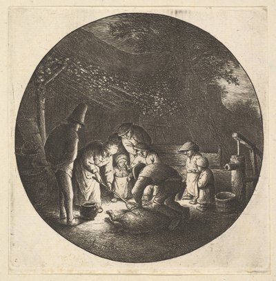 Svinekjøttslakter, 1610-85. av Adriaen Jansz. van Ostade